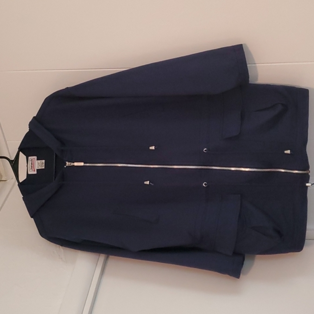 JANEVE Blue Cotton Quarter Sleeved Sailing Jacket w/ Drawstring Waist